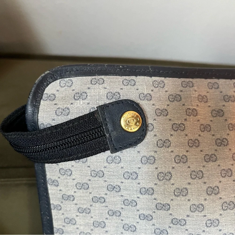 Gucci vintage bundle- 1 navy blue large travel bag and small handbag